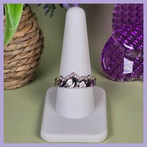 Mountain-Inspired Stacking Rings With CZ Accents‎ Size 10 (NWOT)